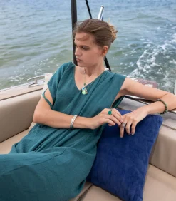 Maison Saint Julien Robe courte Alexandrie Émeraude x Jane de Boy*Femme Robes