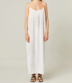 Maison Saint Julien Robe plissée Palm Beach Tie & Dye Water Green*Femme Robes