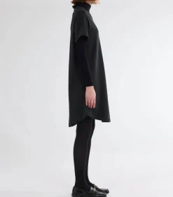 Majestic Filatures Robe Tee-shirt Col rond Noir chiné*Femme Robes