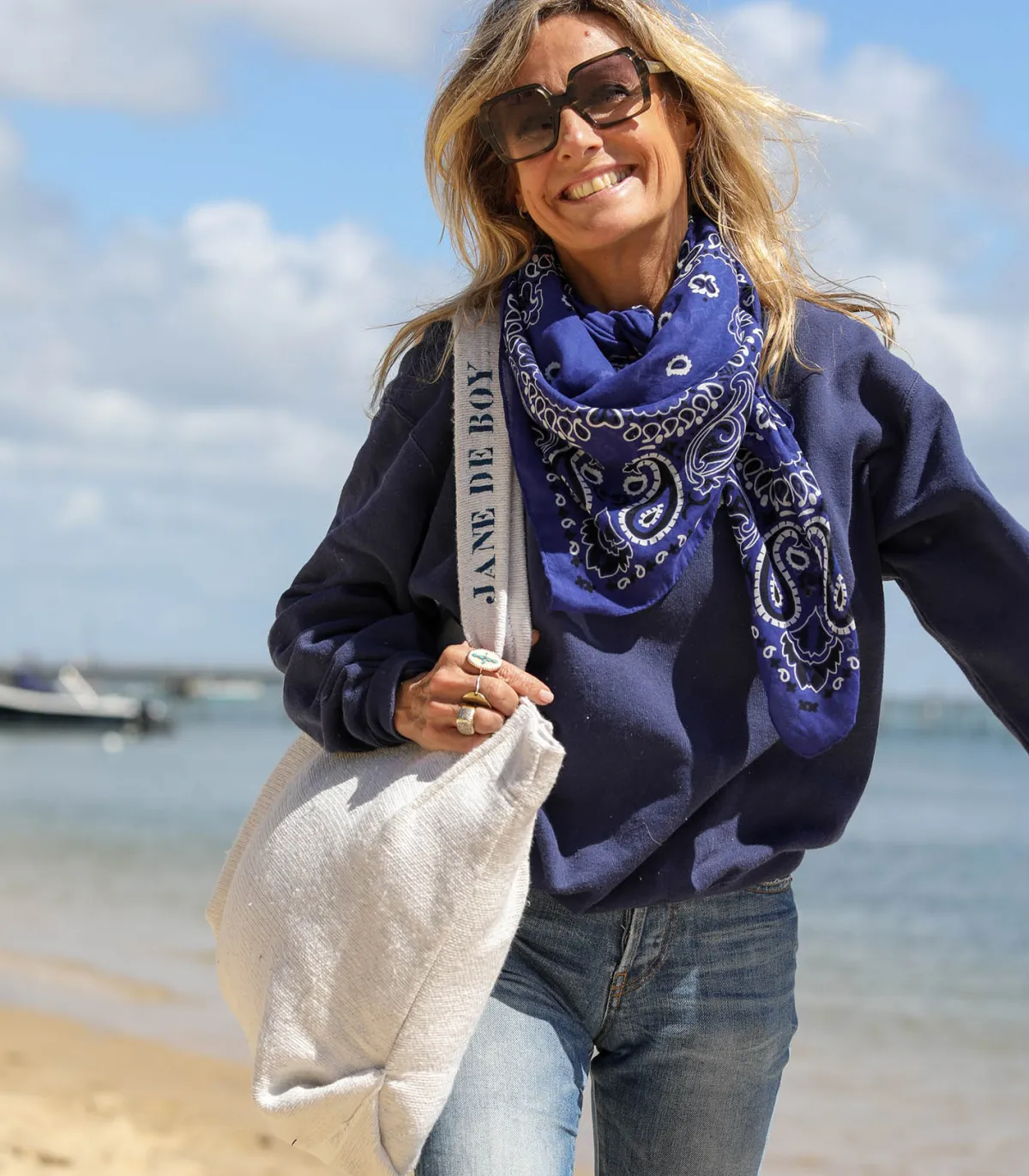 soKpsul Sac New Zealand White x Jane De Boy*Femme Cabas & Paniers|Sacs