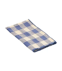 Maison de Vacances Serviette Bourdon Toile Vintage Vichy 43 x 43 cm* Linge De Table