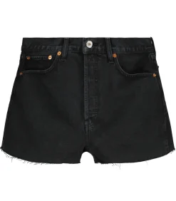 RE/DONE Short à taille haute en denim noir surteint*Femme Bas