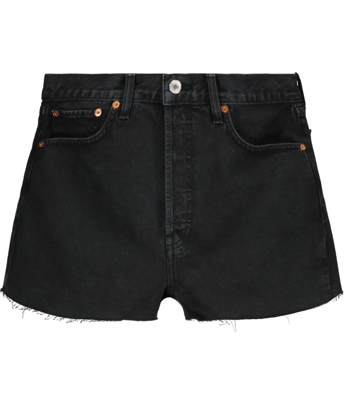 RE/DONE Short à taille haute en denim noir surteint*Femme Bas
