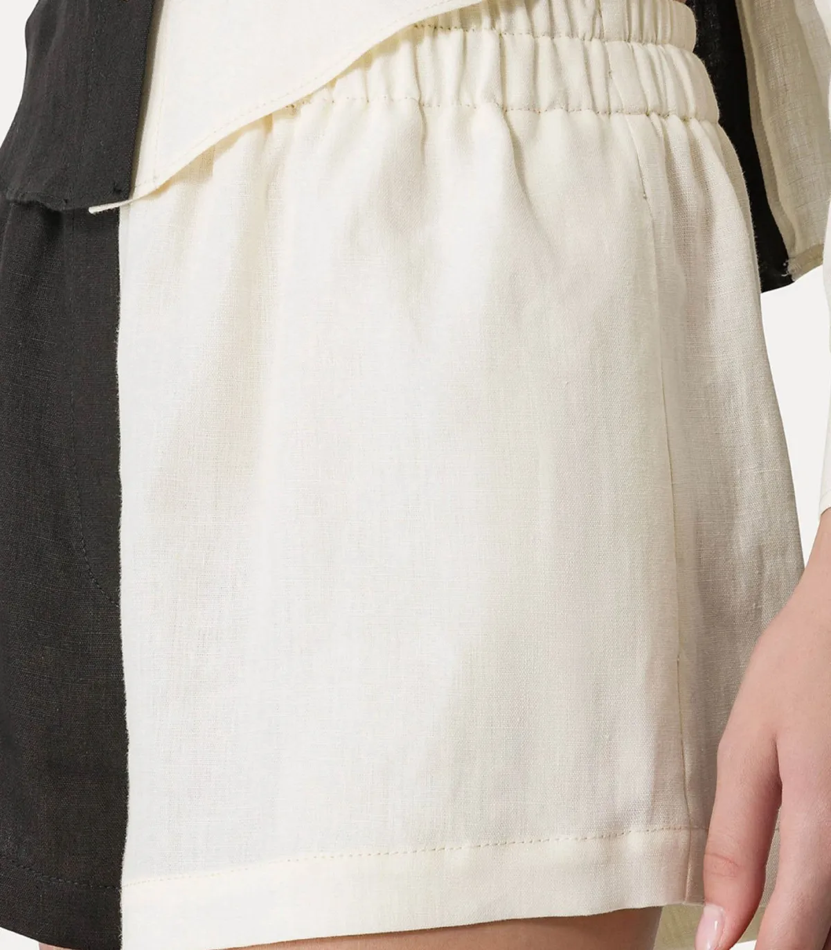 Forte Forte Short Bicolore Chic Block Noir*Femme Bas