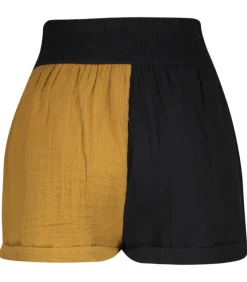 Anaak Short paperbag Adrian gaze de coton Black/Masala*Femme Bas