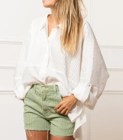 Mother Short rayé Utility Fray*Femme Bas