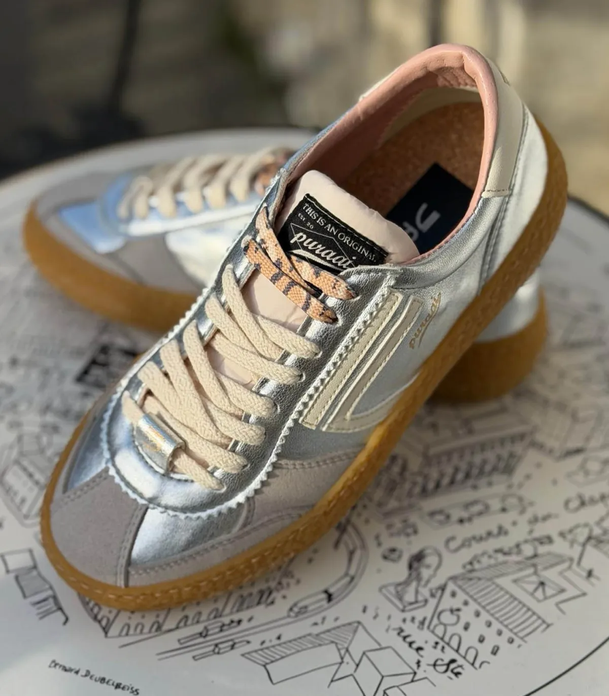 Puraai Sneakers 1.01 Vintage Silverware*Femme Baskets