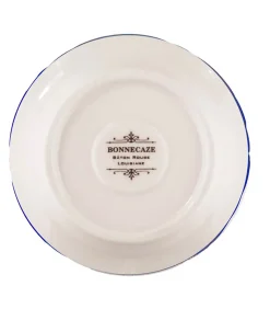 Bonnecaze Soucoupe 3f en porcelaine à lignes* Assiettes & Plats