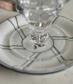 Bonnecaze Soucoupe 3f en porcelaine à lignes* Assiettes & Plats