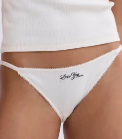 Love Stories String Roomservice Off White*Femme Lingerie|Love Stories