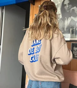 LES BONNES SOEURS Sweat-shirt Ben x Jane de Boy Taupe*Femme Mailles & Sweats