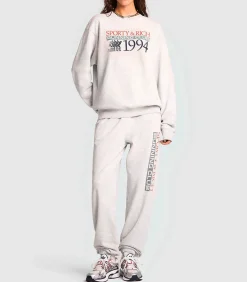 Sporty & Rich Sweat-shirt col rond Finish Line Heather Grey*Femme Mailles & Sweats