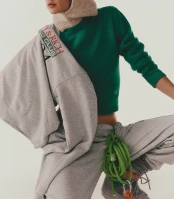 Sporty & Rich Sweat-shirt col rond Finish Line Heather Grey*Femme Mailles & Sweats