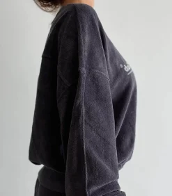 LES BONNES SOEURS Sweat-shirt Eddy Gris Foncé*Femme Mailles & Sweats