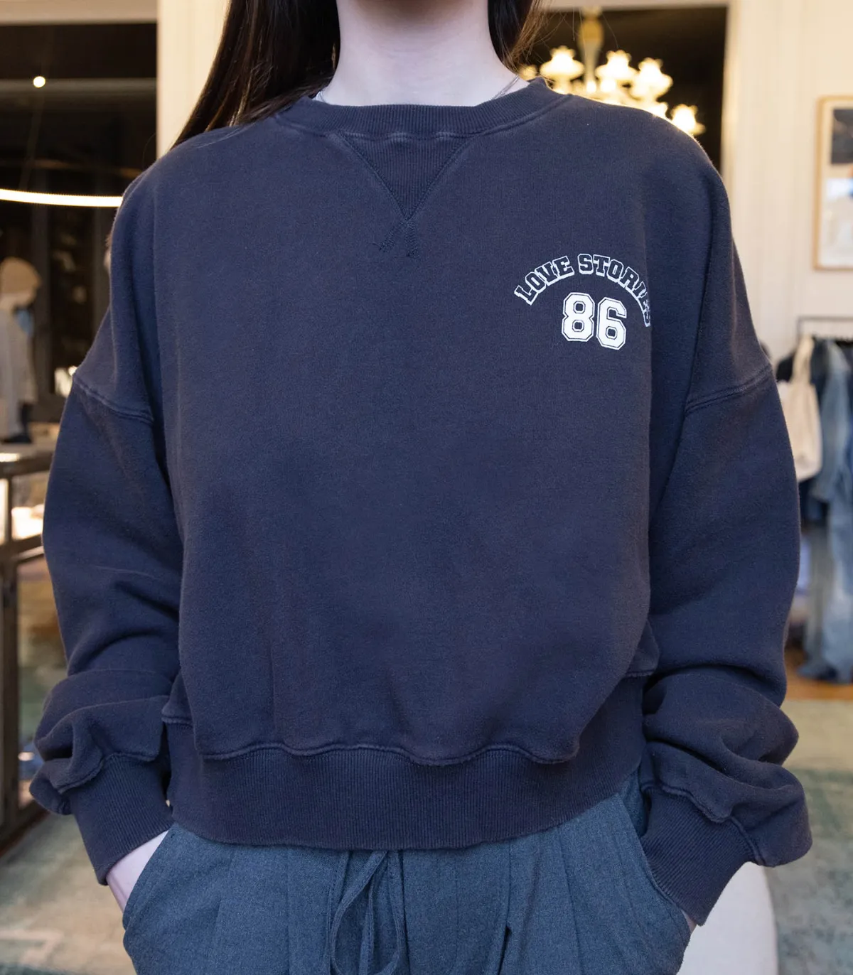 Love Stories Sweat-shirt Sloane Noir*Femme Mailles & Sweats|Love Stories