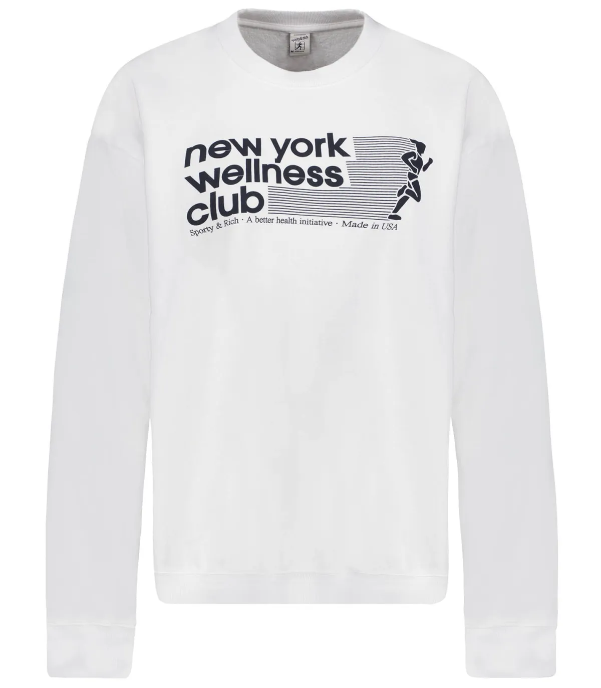 Sporty & Rich Sweat-shirt USA Wellness Club White*Femme Mailles & Sweats|Sweat-Shirts
