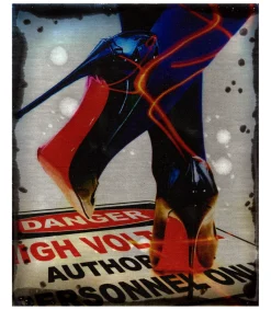 Jörg Döring Tableau "Danger High Voltage" 30x25cm* Affiches & Tableaux