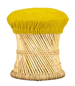 Manufactori Tabouret Cordou Velours Côtelé Jaune* Mobilier