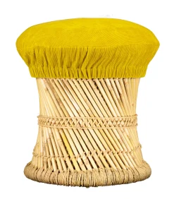 Manufactori Tabouret Cordou Velours Côtelé Jaune* Mobilier