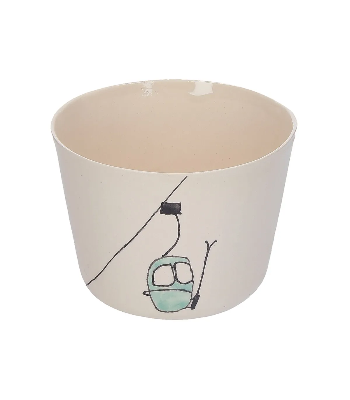 Three Seven Tasse à thé en céramique "Télécabine verte"* Tasses, Mugs & Bols|Services À Thé