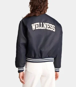 Sporty & Rich Teddy Wellness Boucle Varsity /White*Femme Manteaux & Vestes