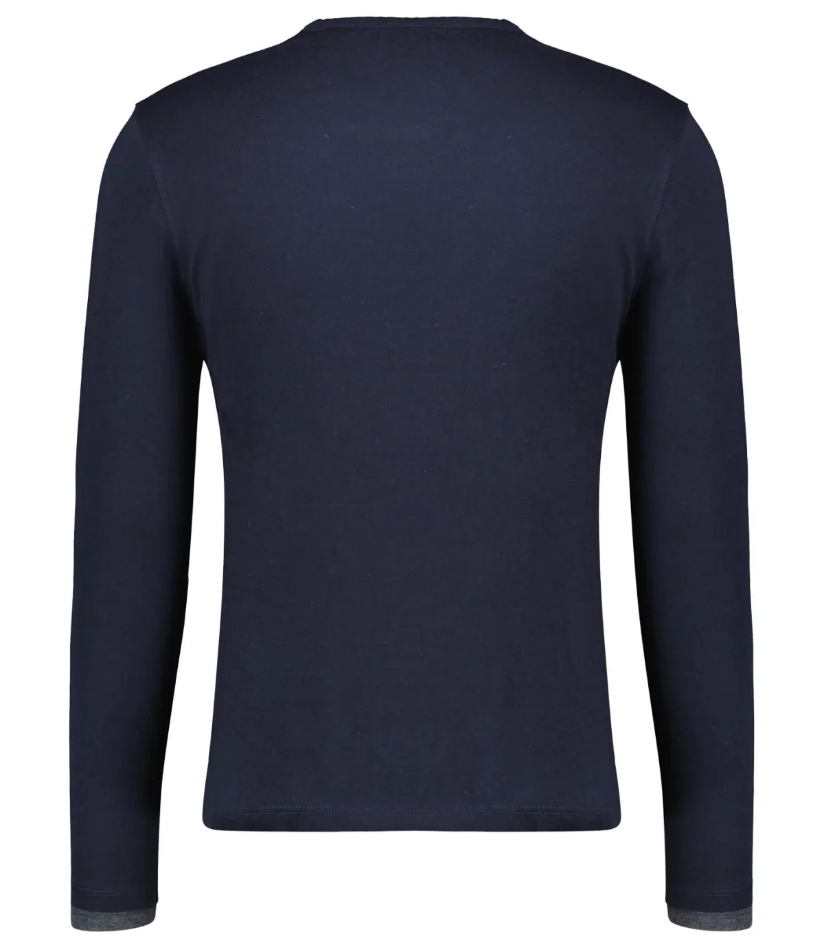 Majestic Filatures Tee-shirt homme Col Rond Manches Longues Coton Marine*Homme Tee-Shirts