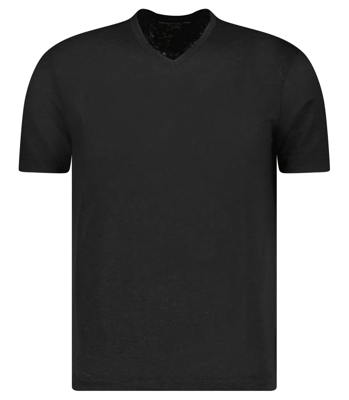 Majestic Filatures Tee-shirt Homme Col V Manches Courtes Lin*Homme Tee-Shirts