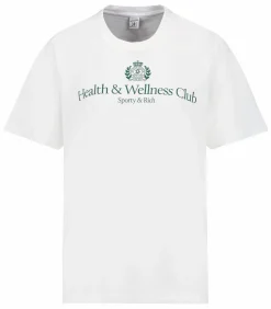 Sporty & Rich Tee-shirt H&W Crest White/Alpine*Femme Hauts|Tee-Shirts
