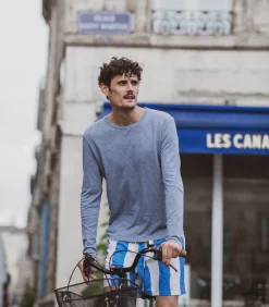 American Vintage Tee-shirt manches longues col rond homme Bysapick*Homme Tee-Shirts