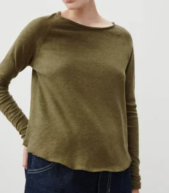 American Vintage Tee-shirt Sonoma Manches Longues Col Bateau Vintage*Femme Hauts