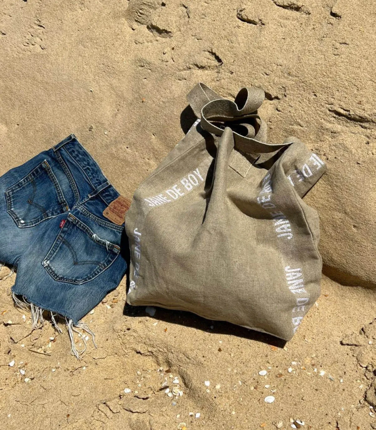 Charvet Editions Tote Bag Doudou en lin Jane de Boy Blanc*Femme Cabas & Paniers