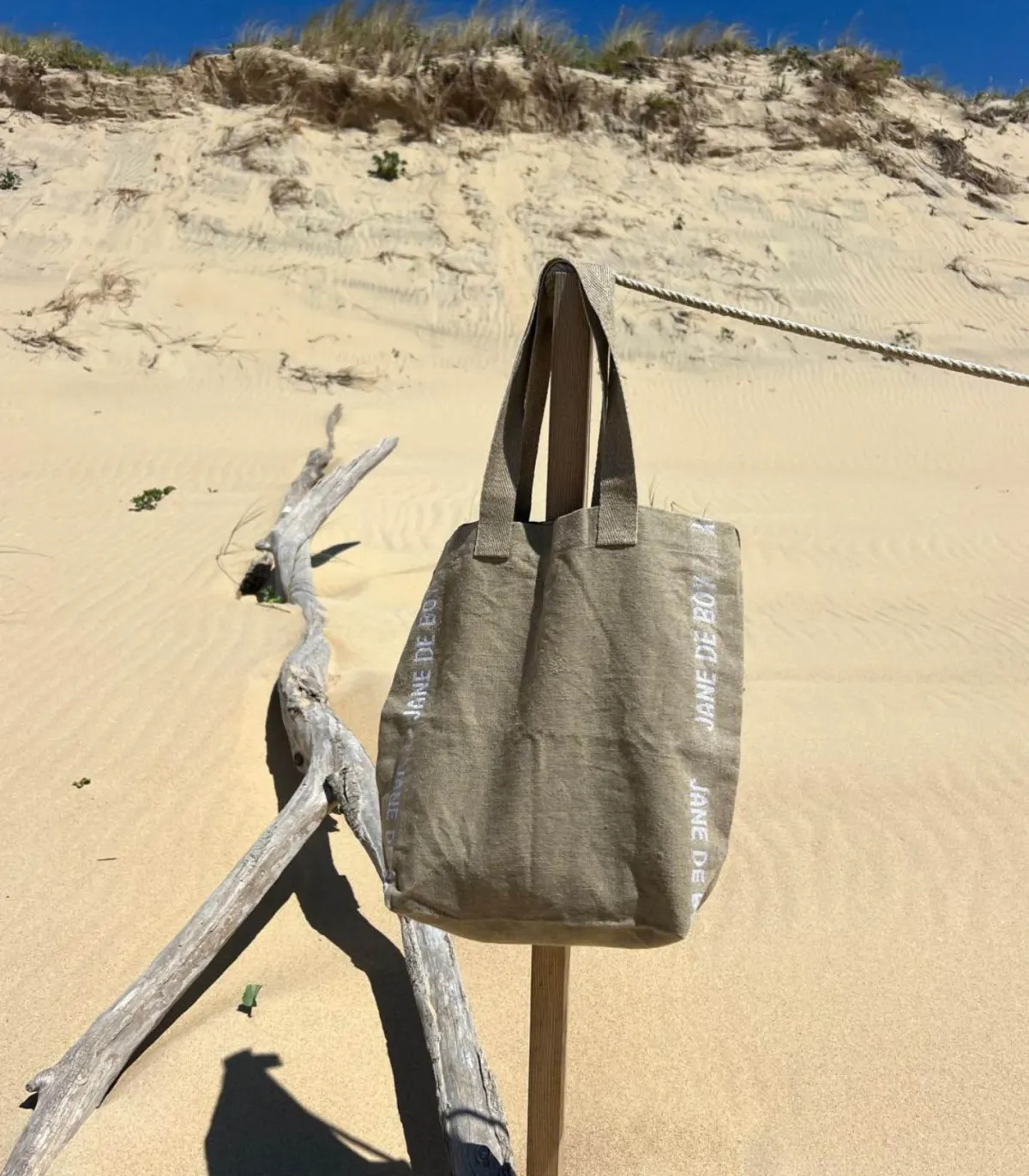 Charvet Editions Tote Bag Doudou en lin Jane de Boy Blanc*Femme Cabas & Paniers