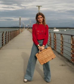 Les Jardins de la Comtesse Valisette de Pique-Nique Carreaux Rouges et Blanc* Accessoires De Voyage