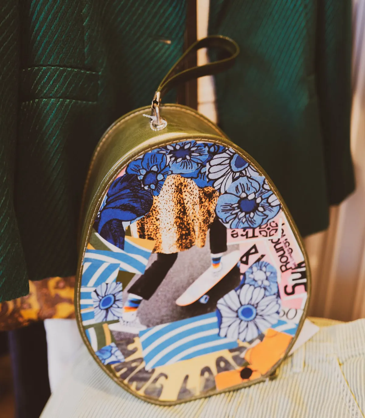 Find Your California Vanity ovale vintage customisé 31 x 25 x 15 cm* Accessoires De Voyage