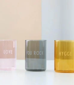 Design Letters Verre Favorite Drinking Glass Hygge Yellow* Verrerie