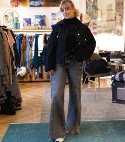 Nine in the Morning Veste en Denim Emma Noir*Femme Manteaux & Vestes