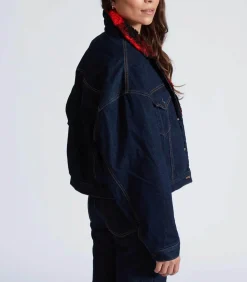 ASKK NY Veste en Denim Nova Lined Indigo Plaid*Femme Manteaux & Vestes