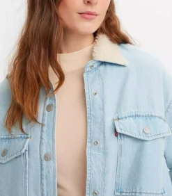 Levi Veste en Jean Shearling Lola Glad To Meet You*Femme Manteaux & Vestes