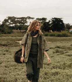 BORO Veste Militaire à Manches Courtes avec Capuche Kiyosu Wild Horses*Femme Manteaux & Vestes