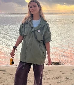 BORO Veste Militaire à Manches Courtes avec Capuche Kiyosu Wild Horses*Femme Manteaux & Vestes