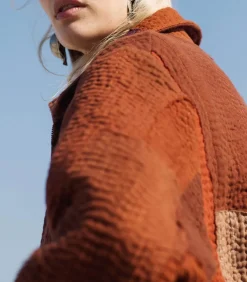 Alix of Bohemia Veste Pietro Earth Kantha*Femme Manteaux & Vestes