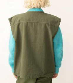 American Vintage Veste Sans Manches Rygybay Kaki*Femme Manteaux & Vestes